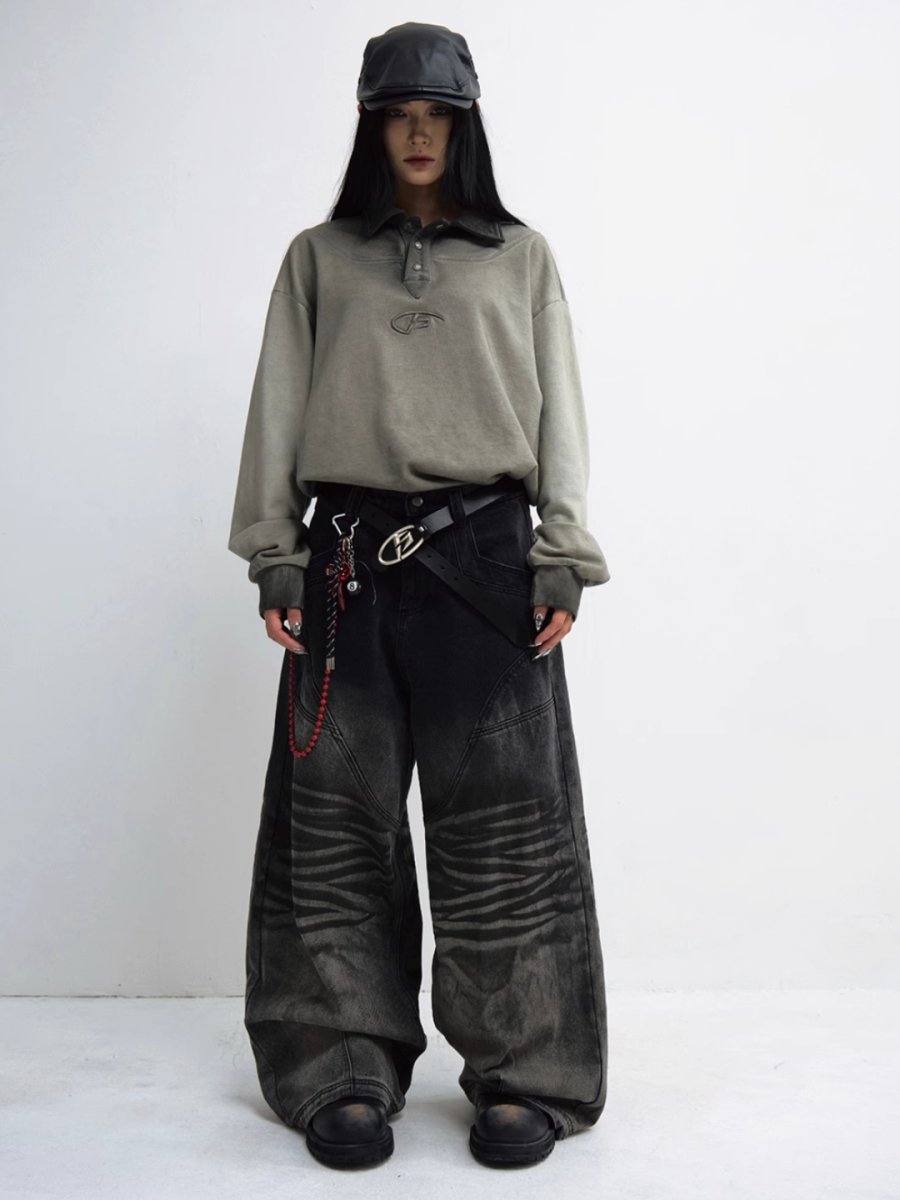 [PEOPLESTYLE] Polo Neck Sweatshirt S0213