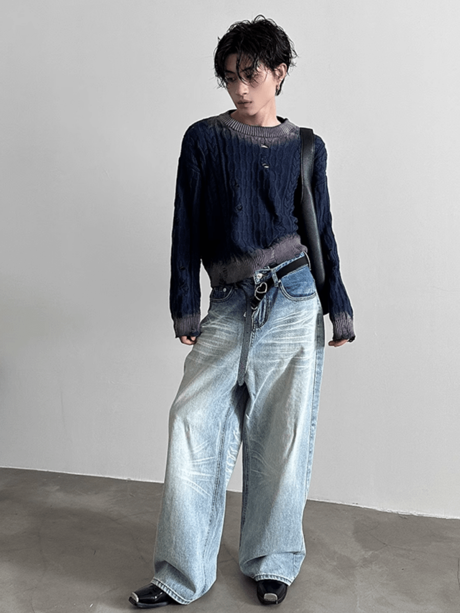 [GENESISBOY] Washed Jeans B0118