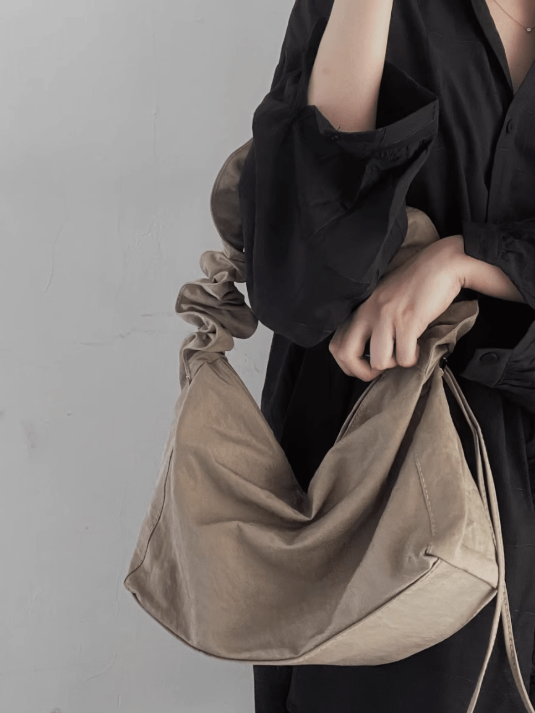 design drawstring dual-use shoulder crossbody bag A0071