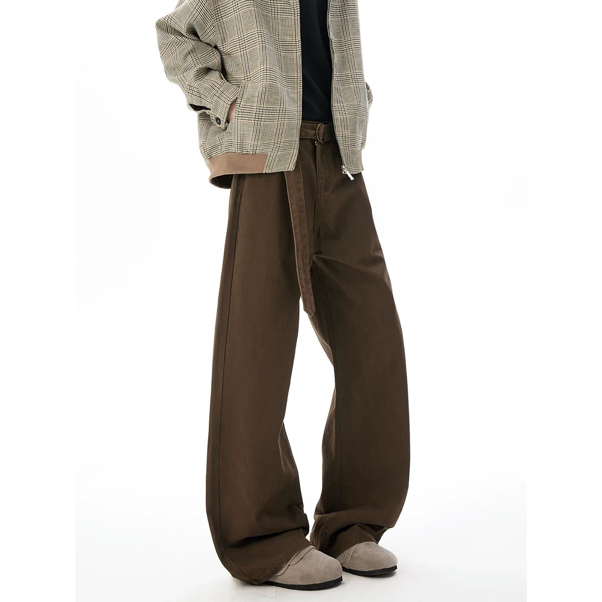 Men’s Vintage Clean Fit Cargo Pants – Loose Straight Utility Street Trousers B0067