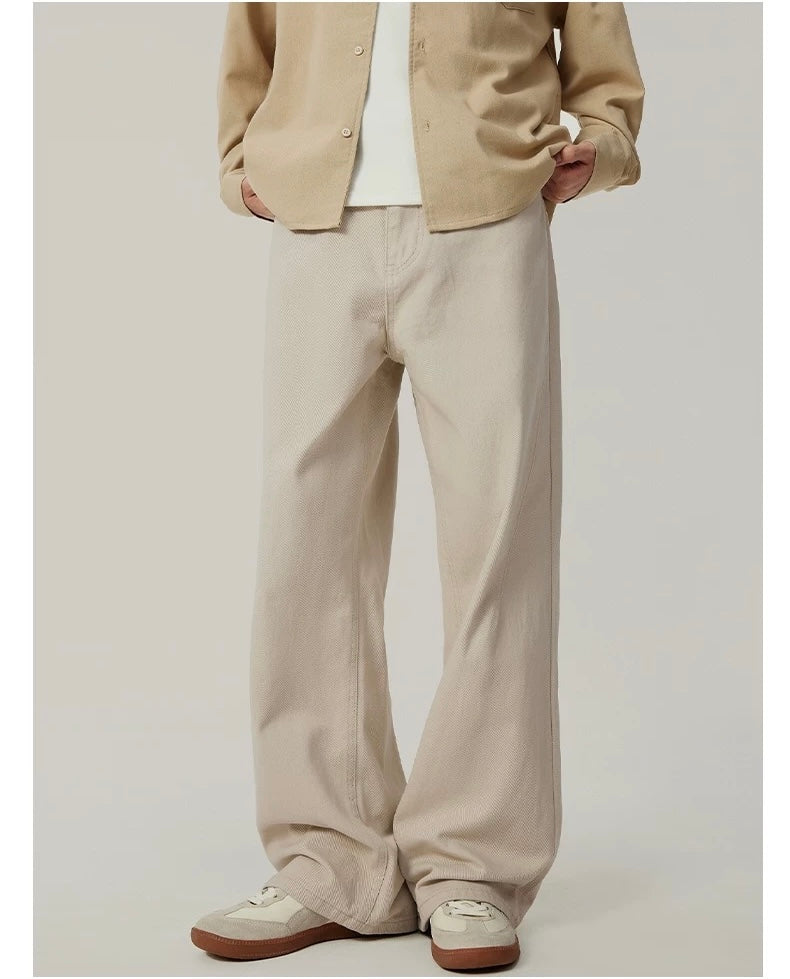 Men’s Loose Straight Wide-Leg Pants – American Minimalist Streetwear Trousers B0082