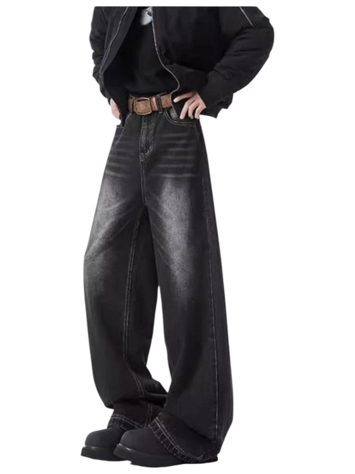 [GRACERUB] DIRTY FLARE-CUT JEANS B0312