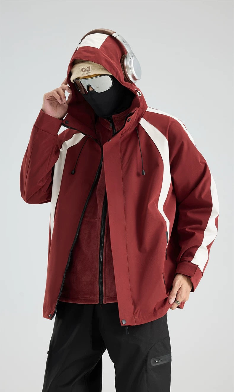 Men’s & Women’s 3-in-1 Outdoor Jacket – Waterproof Windproof Couple Shell Coat T0041