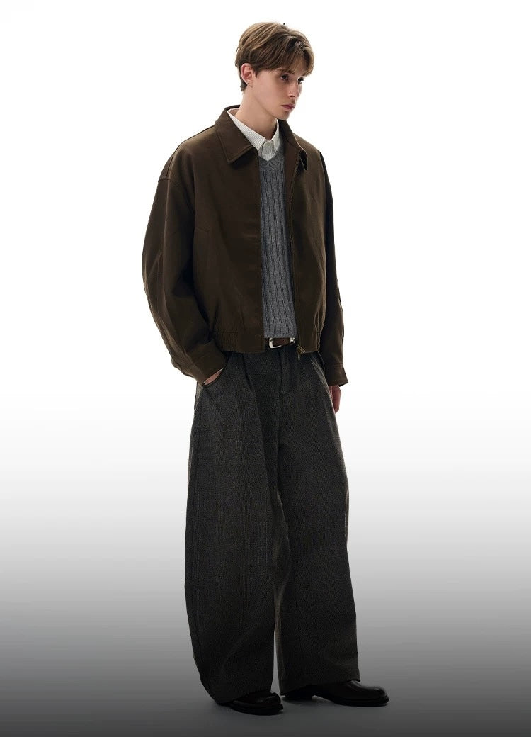 Men’s American Retro Commuter Jacket – Minimal Vintage Street Outerwear T0061