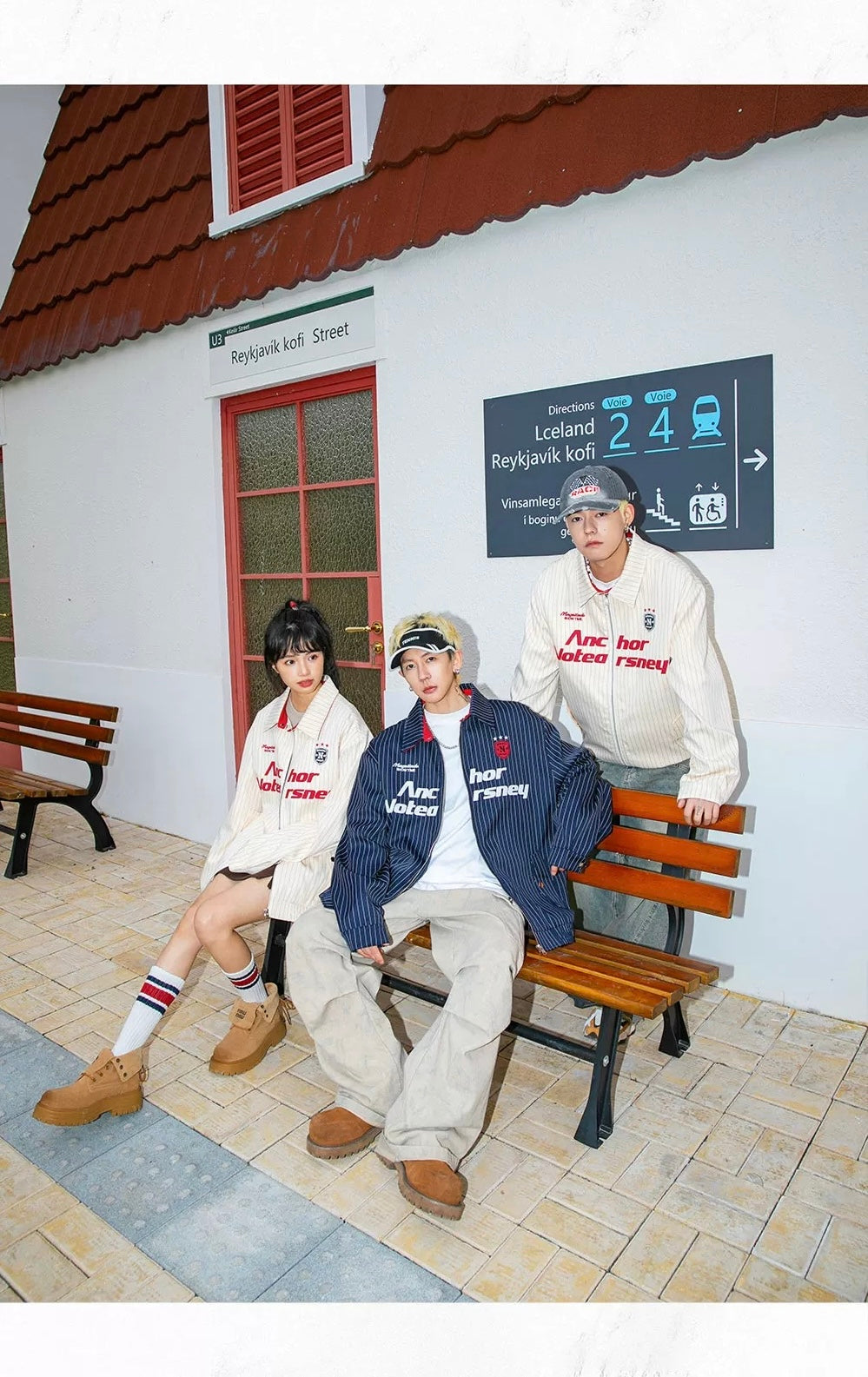 Men’s Striped Embroidered Jacket – Vintage American Streetwear Baseball Outerwear S0038