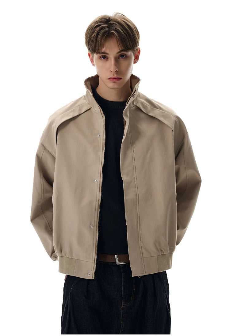 Chaqueta deconstruida de corte limpio para hombre – American Retro Oversize Street Outerwear T0139