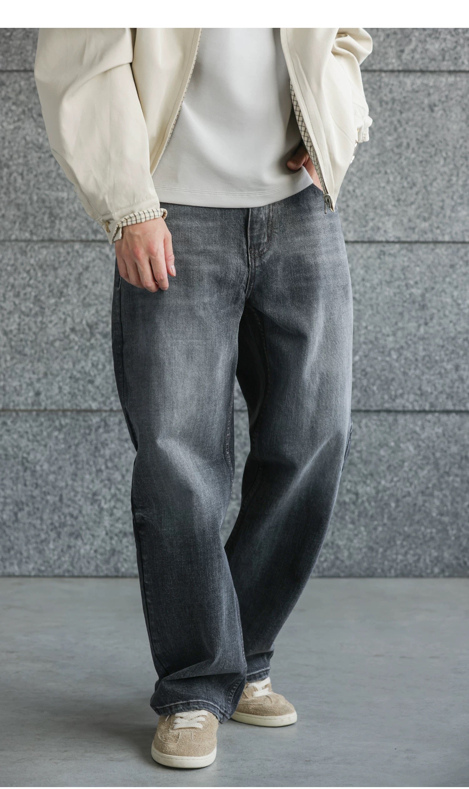 Men’s Retro American Raw Denim Jeans B0033