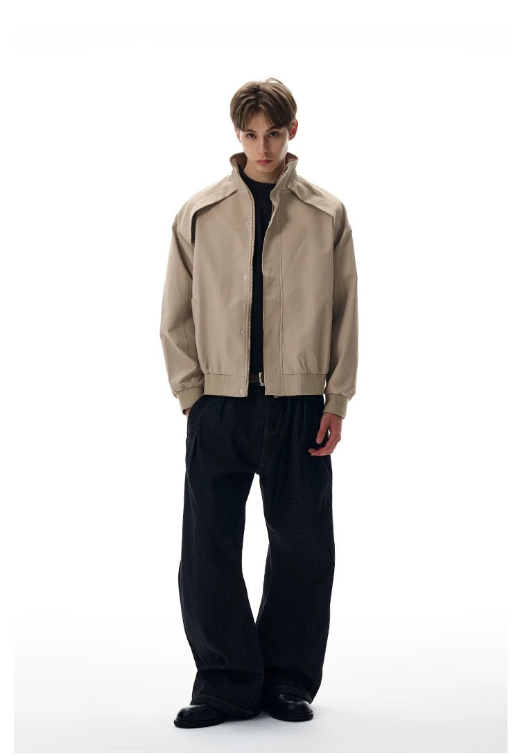 Chaqueta deconstruida de corte limpio para hombre – American Retro Oversize Street Outerwear T0139