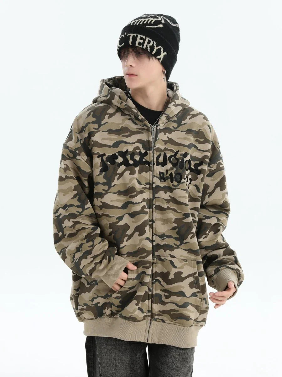 [INSstudios] FULL PRINT CAMOUFLAGE JACKET T0095