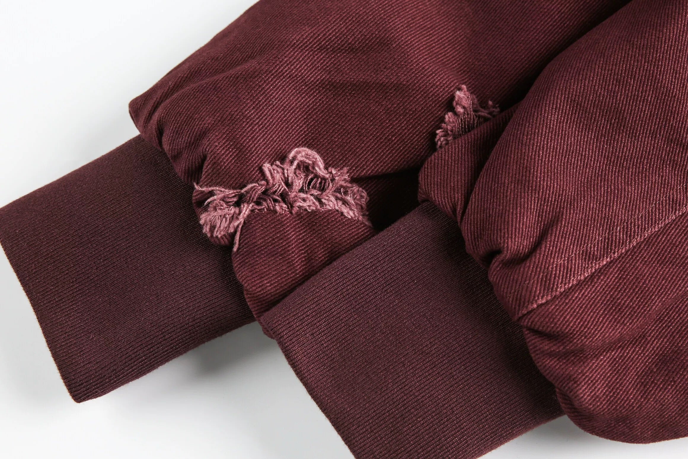 Men’s Burgundy MA-1 Distressed Bomber Jacket – Vintage American Street Baseball Style T0059