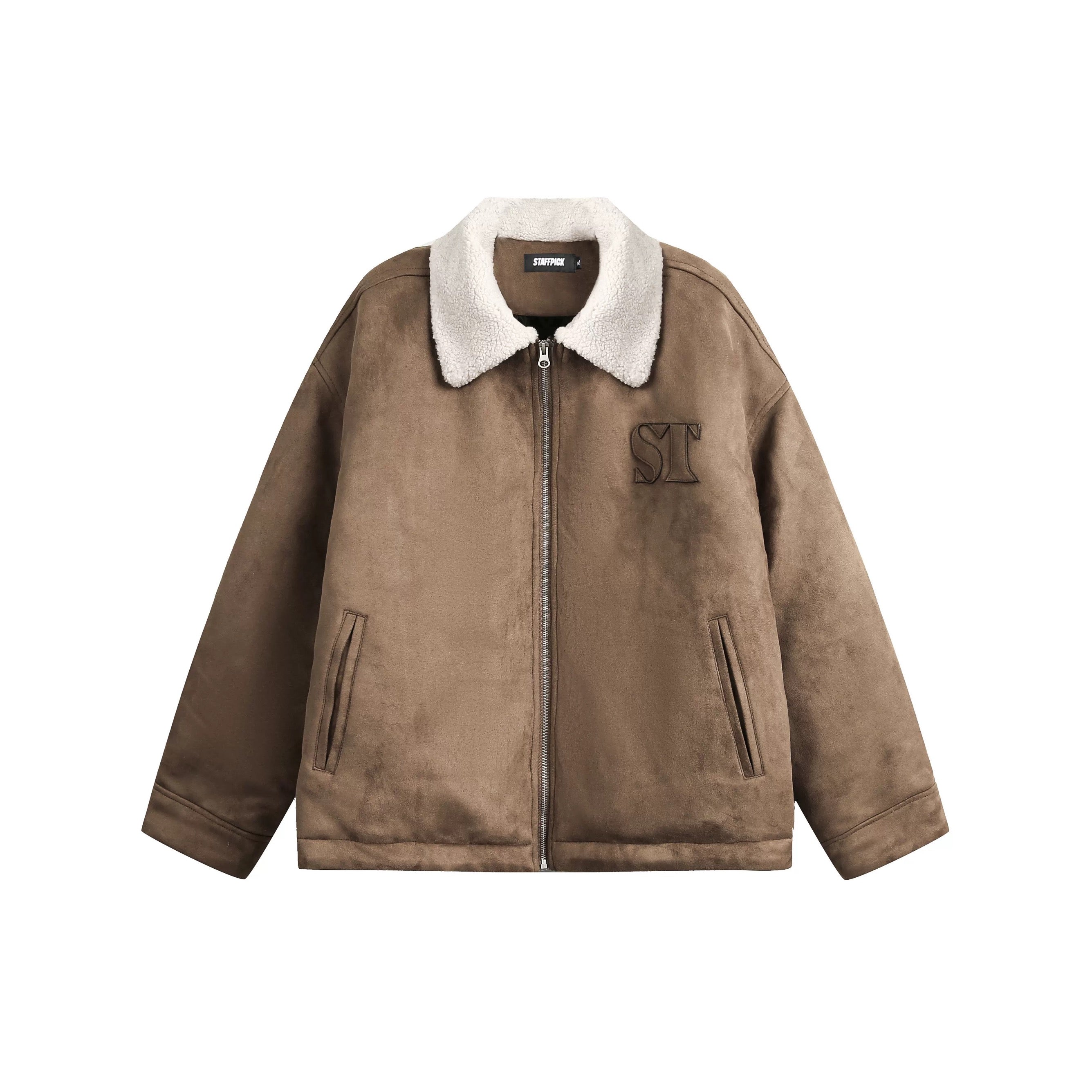 Abrigo de ante grueso estilo retro americano para hombre T0244