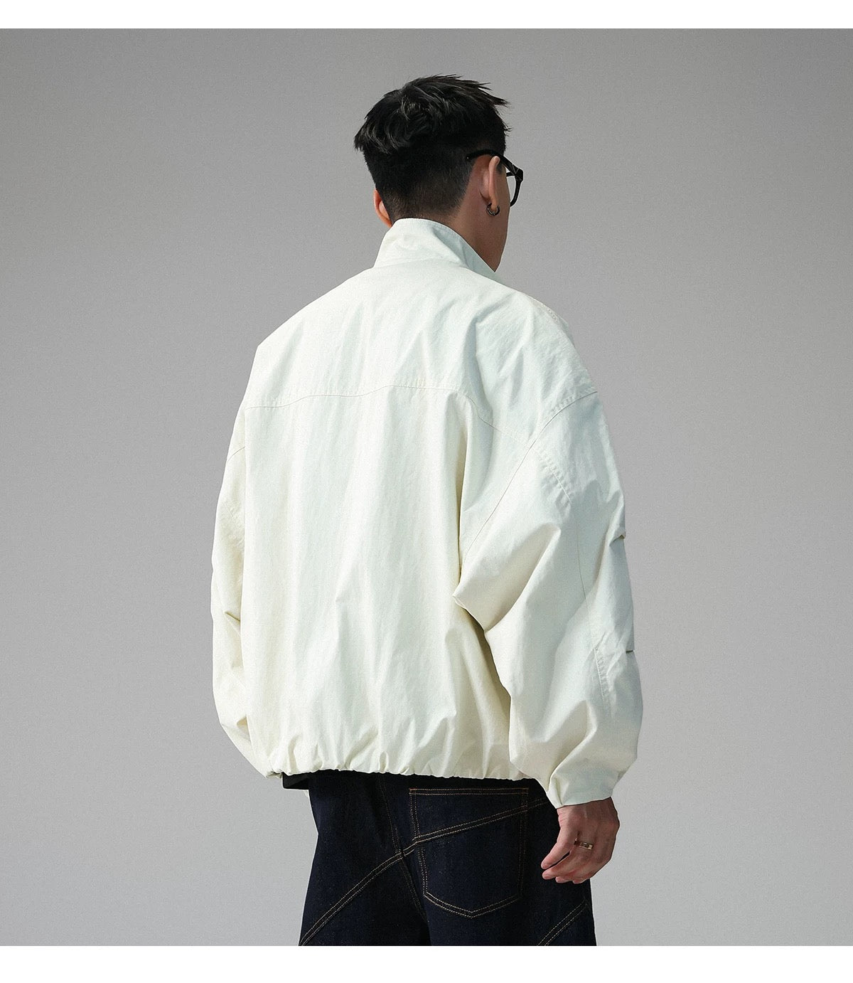 American Stand-Collar Jacket – Vintage Minimalist Streetwear Outerwear T0025