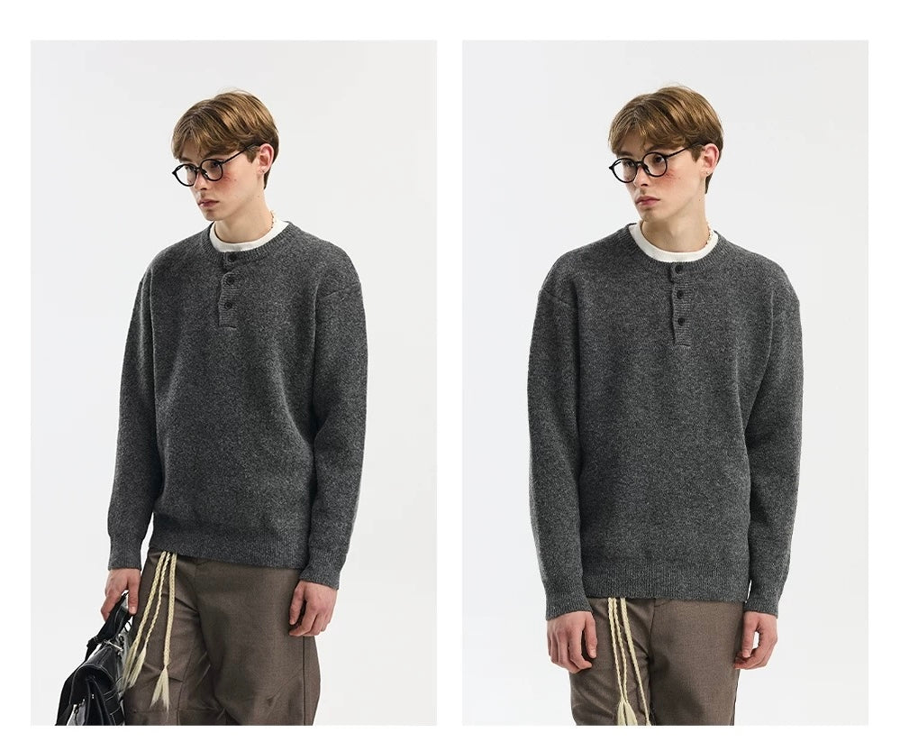 Men’s American Streetwear Loose Knit Sweater S0007