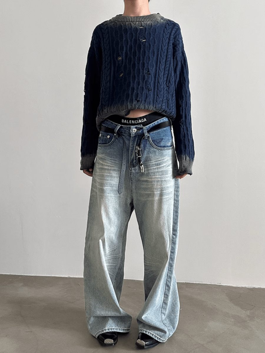 [GENESISBOY] Washed Jeans B0118