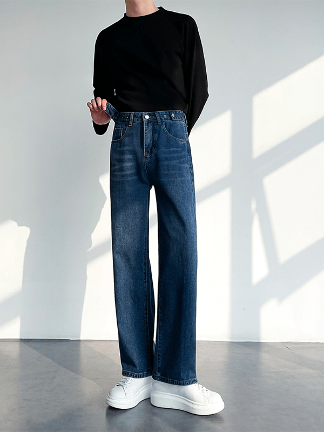 [HOHO] Loose Straight Denim PantsB0139