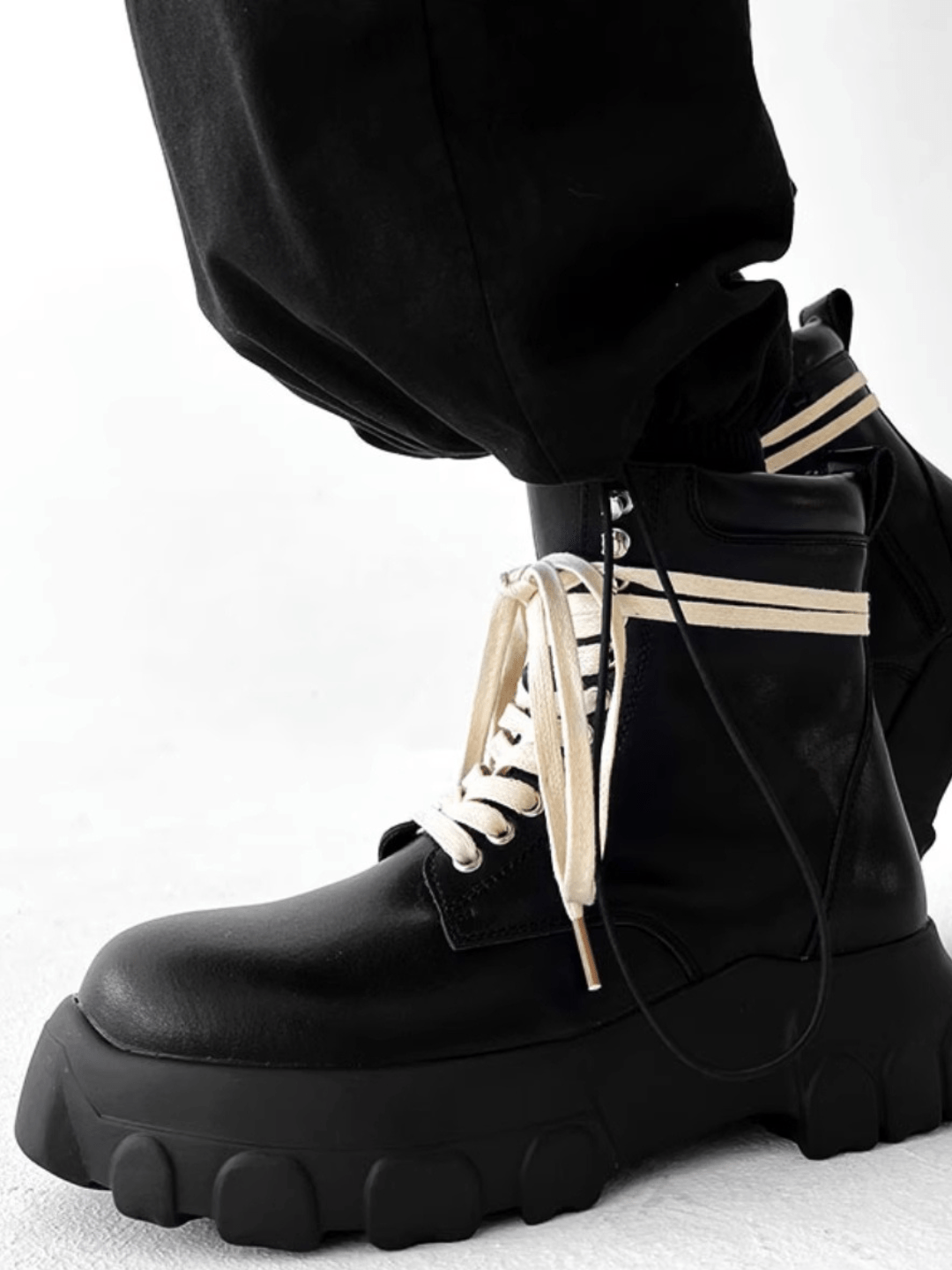 British style leather zipper shoes S043