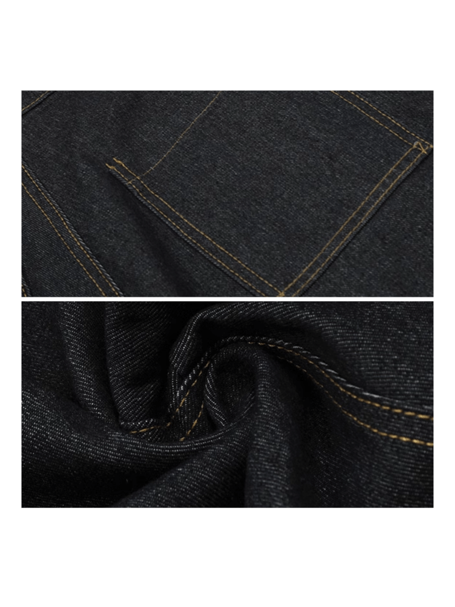 wide leg straight jeans B0123