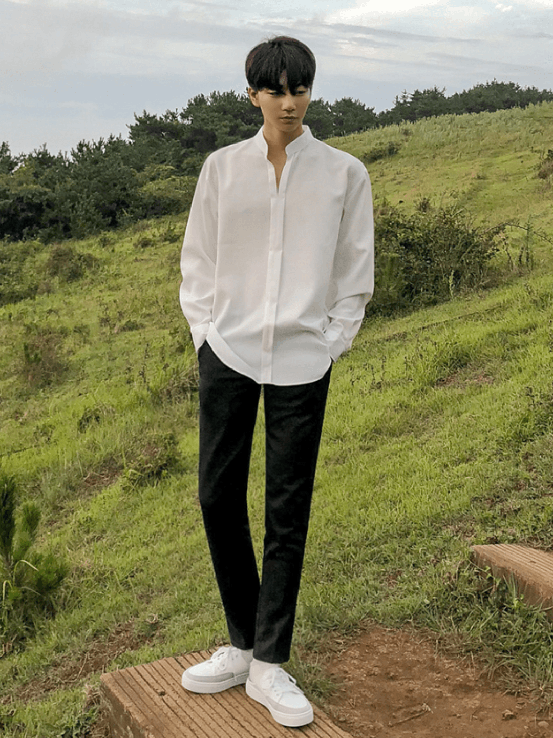 [MRCYC] Loose Silky Shirt J0119