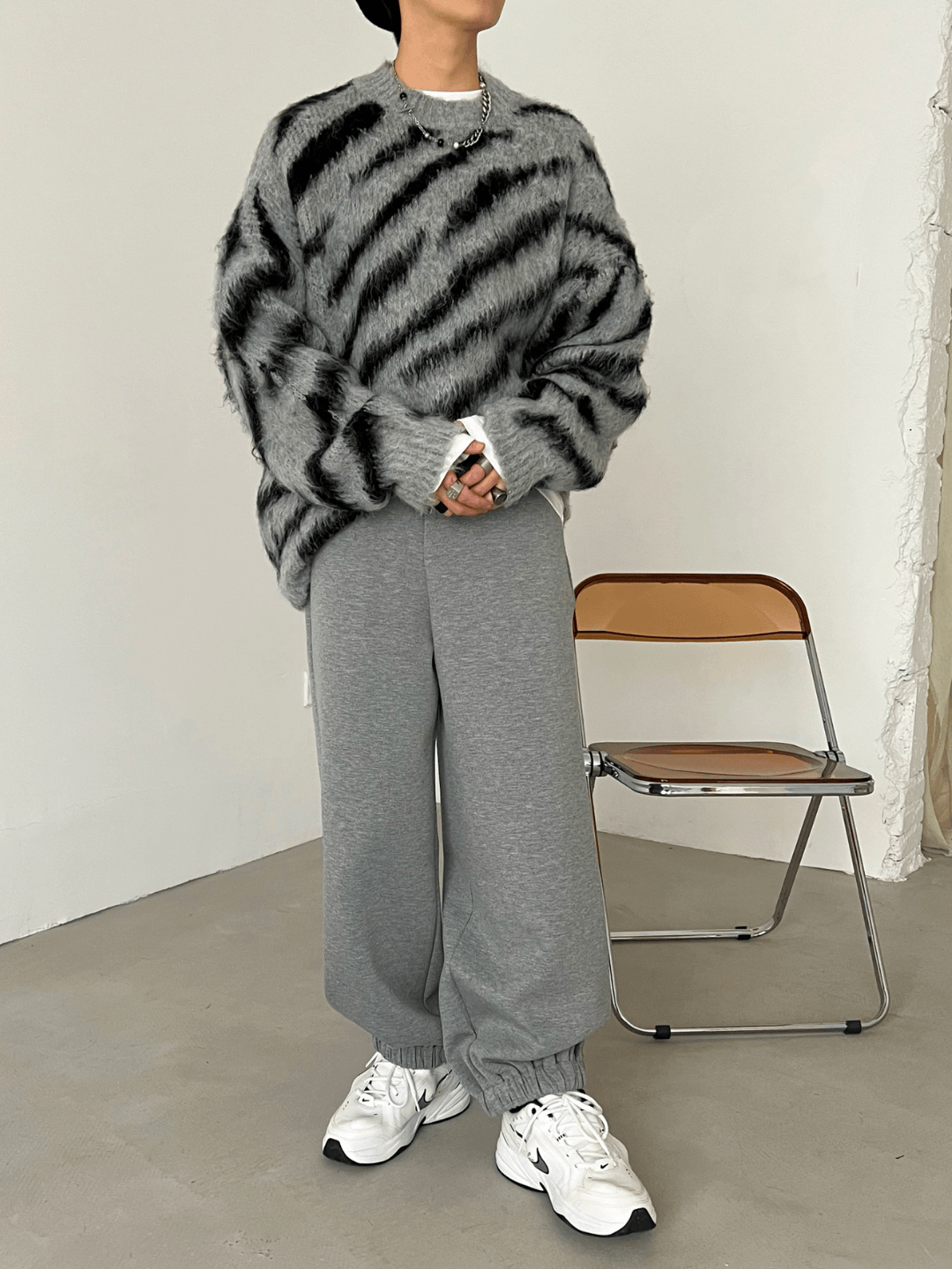 [XXXHOT] Zebra Pattern Mohair Sweater S0198