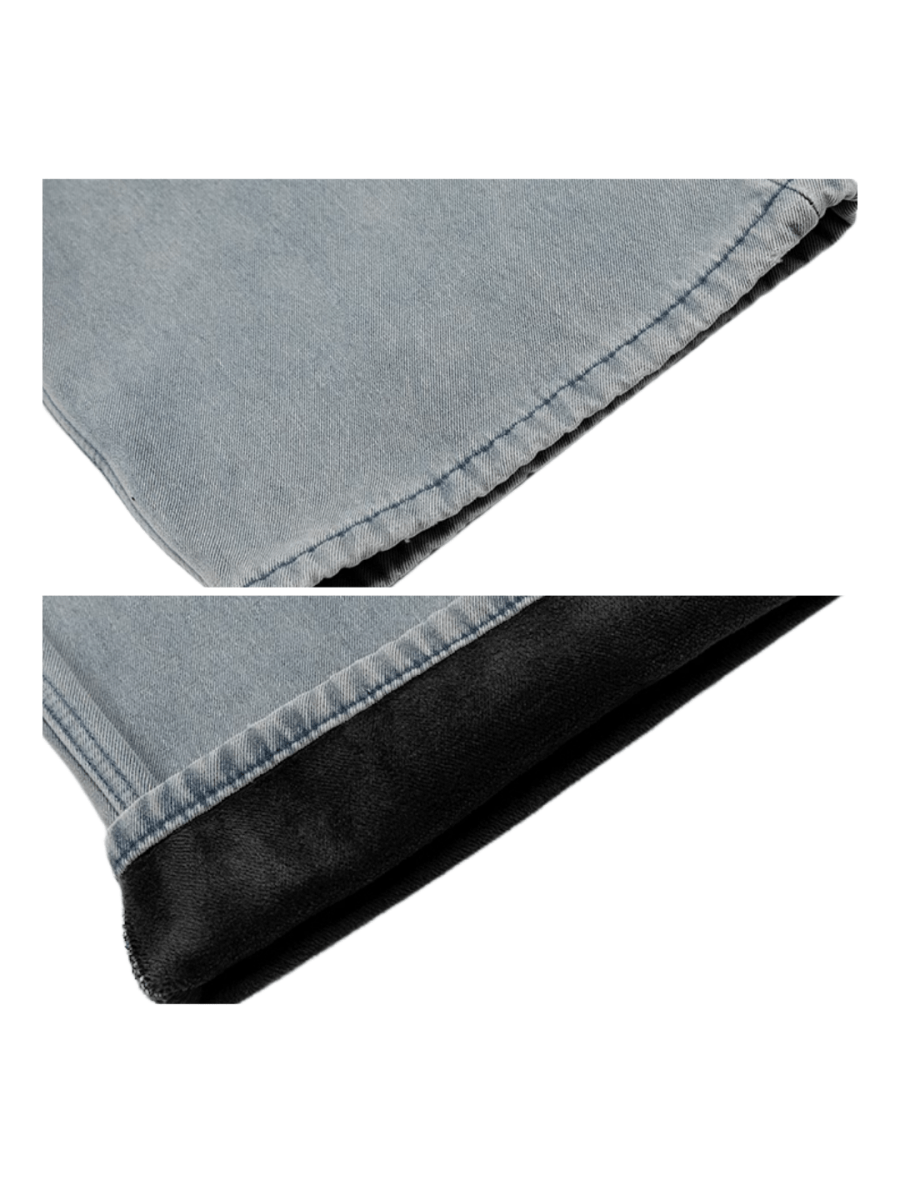 loose straight washed jeans B0117