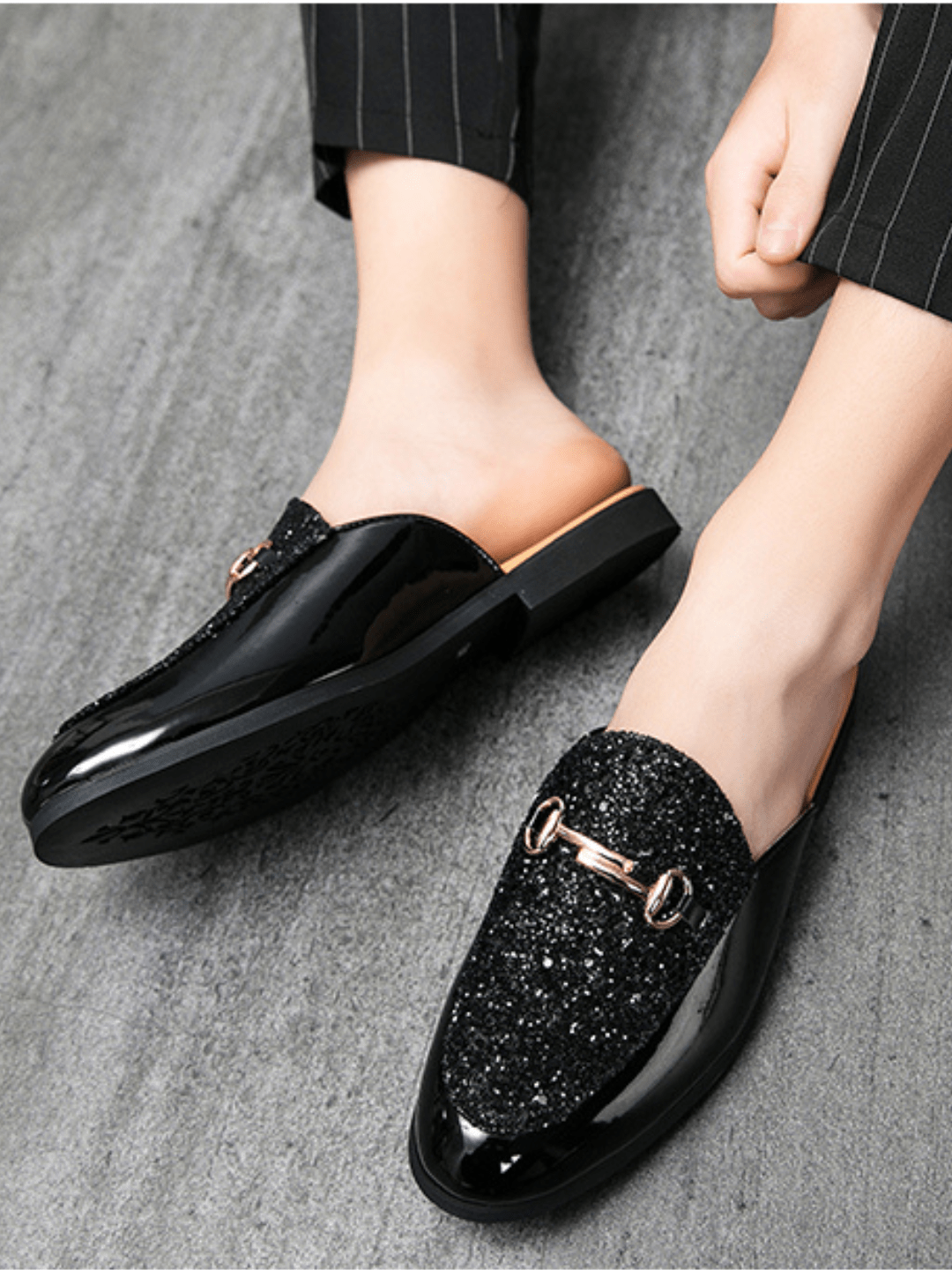 Pointed-toe Half-slippers S031