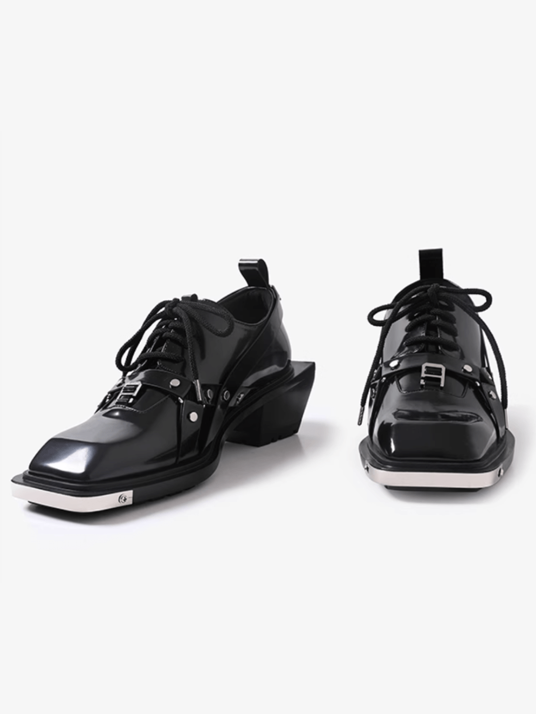 Square Toe Derby Leather Shoes S052