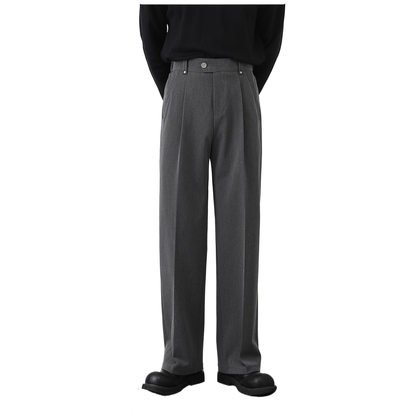 Casual pants men's straight Korean wide-leg suit pants M002