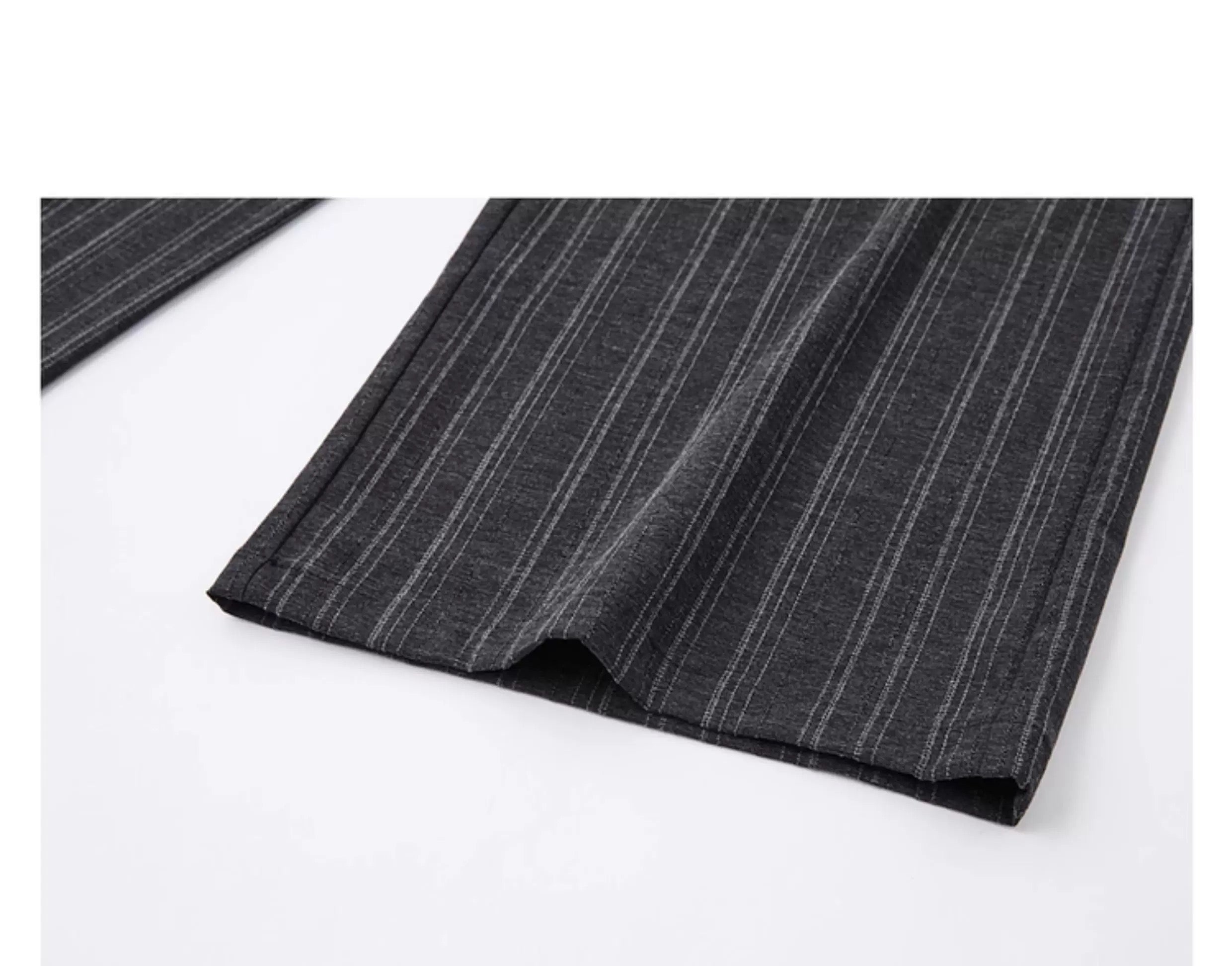 Autumn Korean-Style Striped Lazy-Fit: Men's Wide-Leg Casual Long Trousers T0042