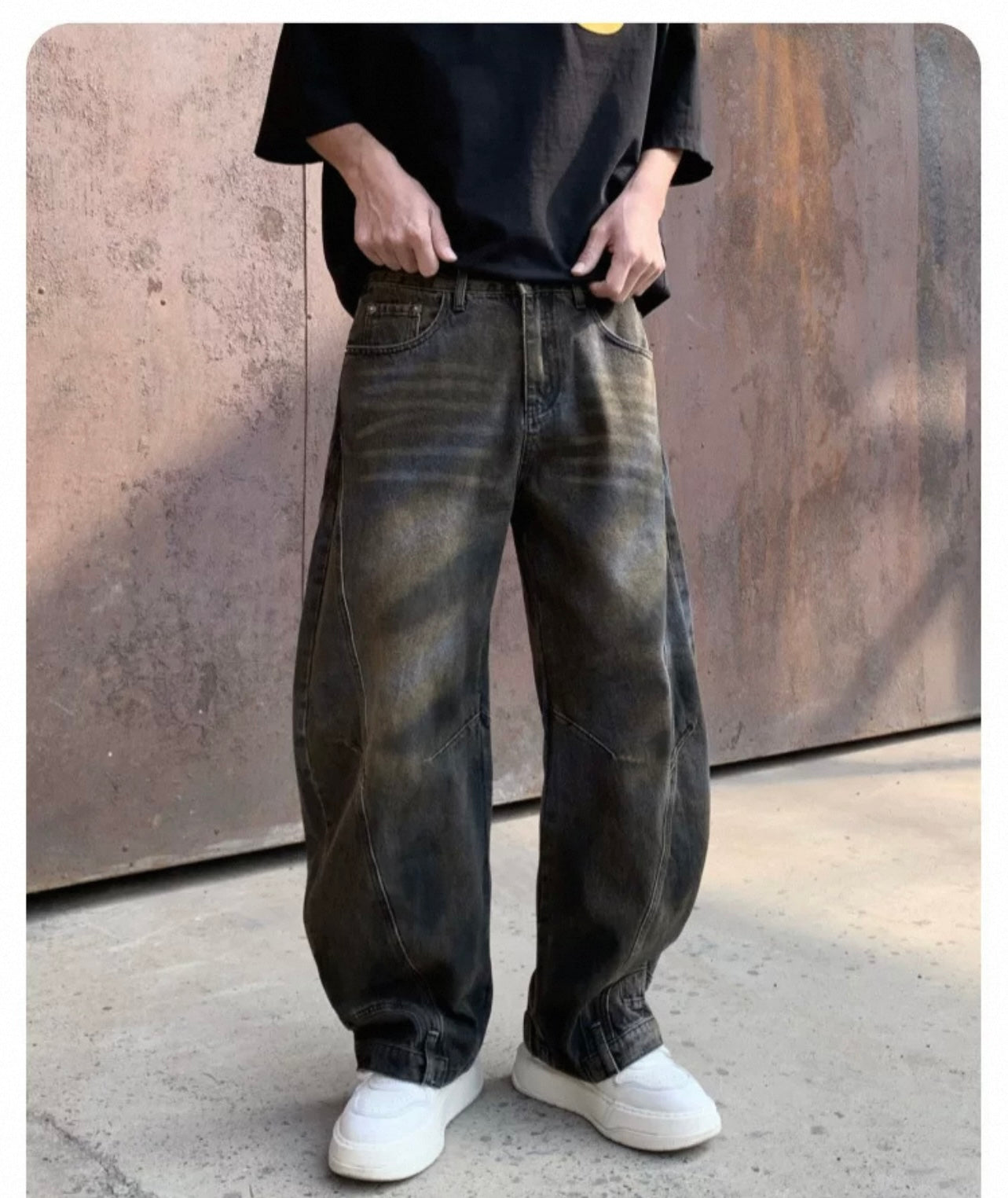 Men’s American Vintage Wide-Leg Jeans B0004