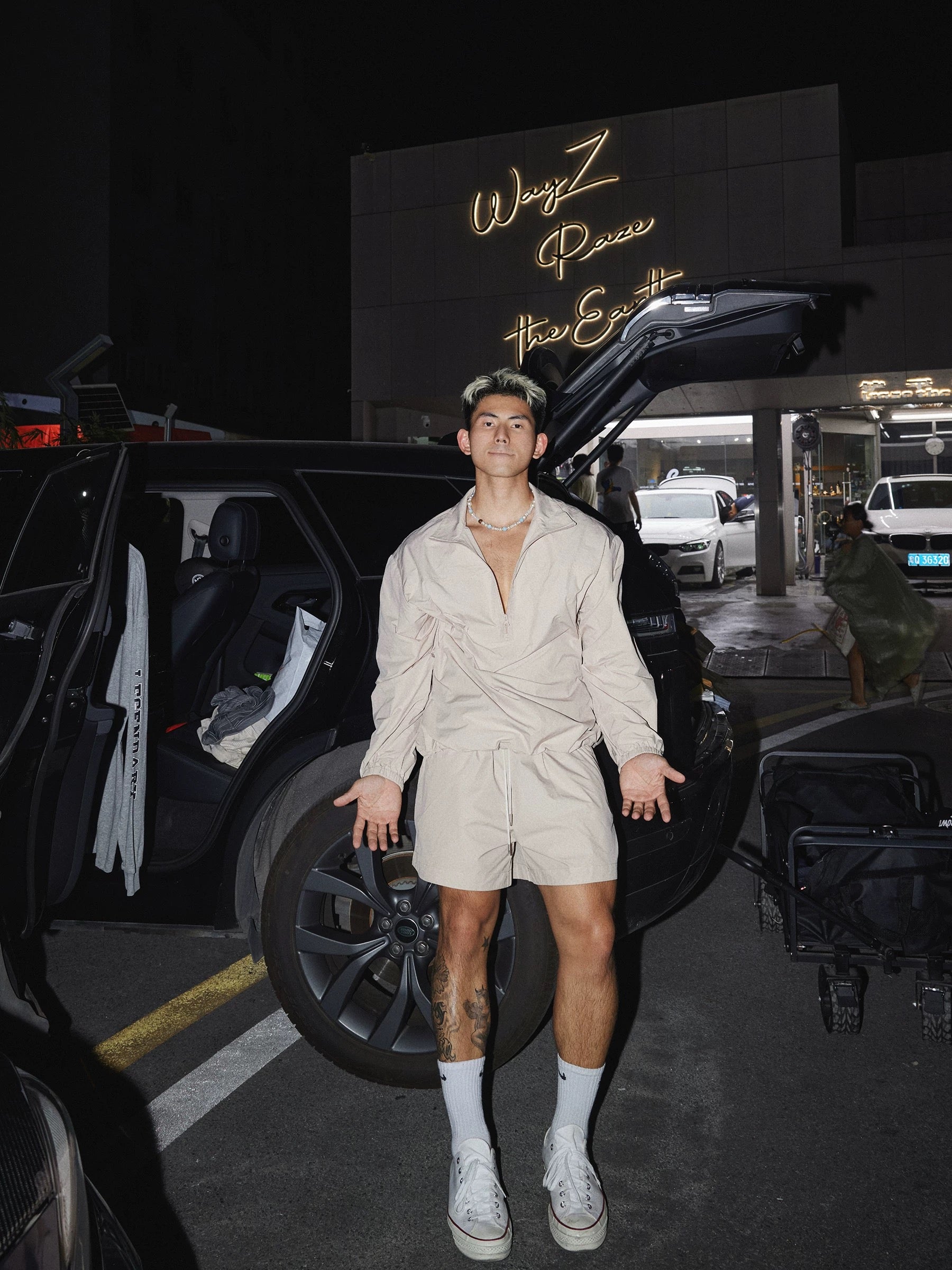 Men’s Retro Sport Lounge Set | Lightweight Fall Tracksuit with Loose Pullover & ShortsT0055