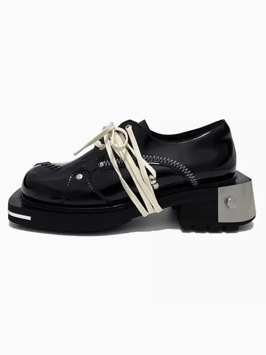 BRITISH STYLE RACE-UP NICHE DESIGN HEAD SHOES S059