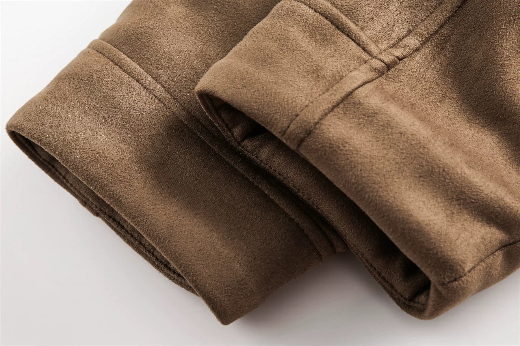 Abrigo de ante grueso estilo retro americano para hombre T0244