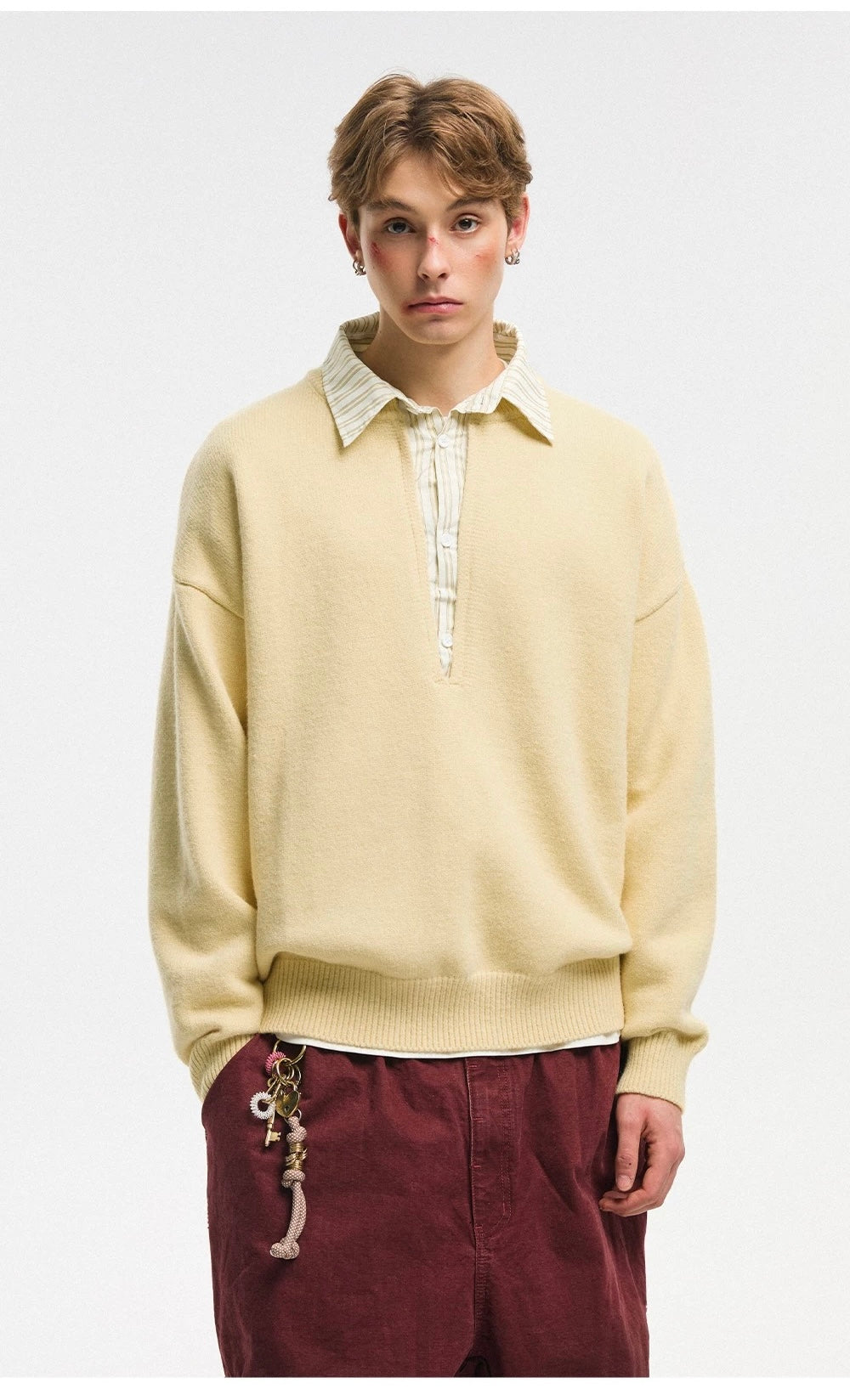 Men’s American Streetwear Loose Knit Sweater S0005