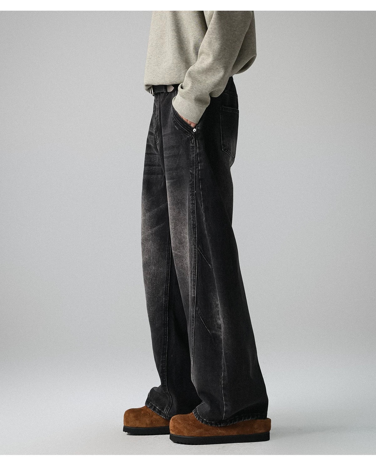 Men’s American Vintage Wide-Leg Jeans B0007