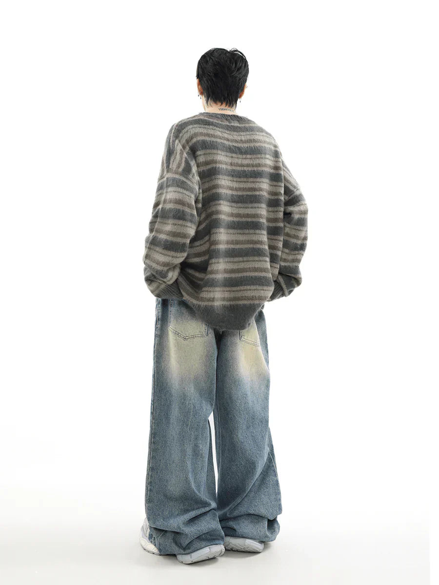 [MRNEARLY] ROUND NECK PULLOVER SWEATER S0185