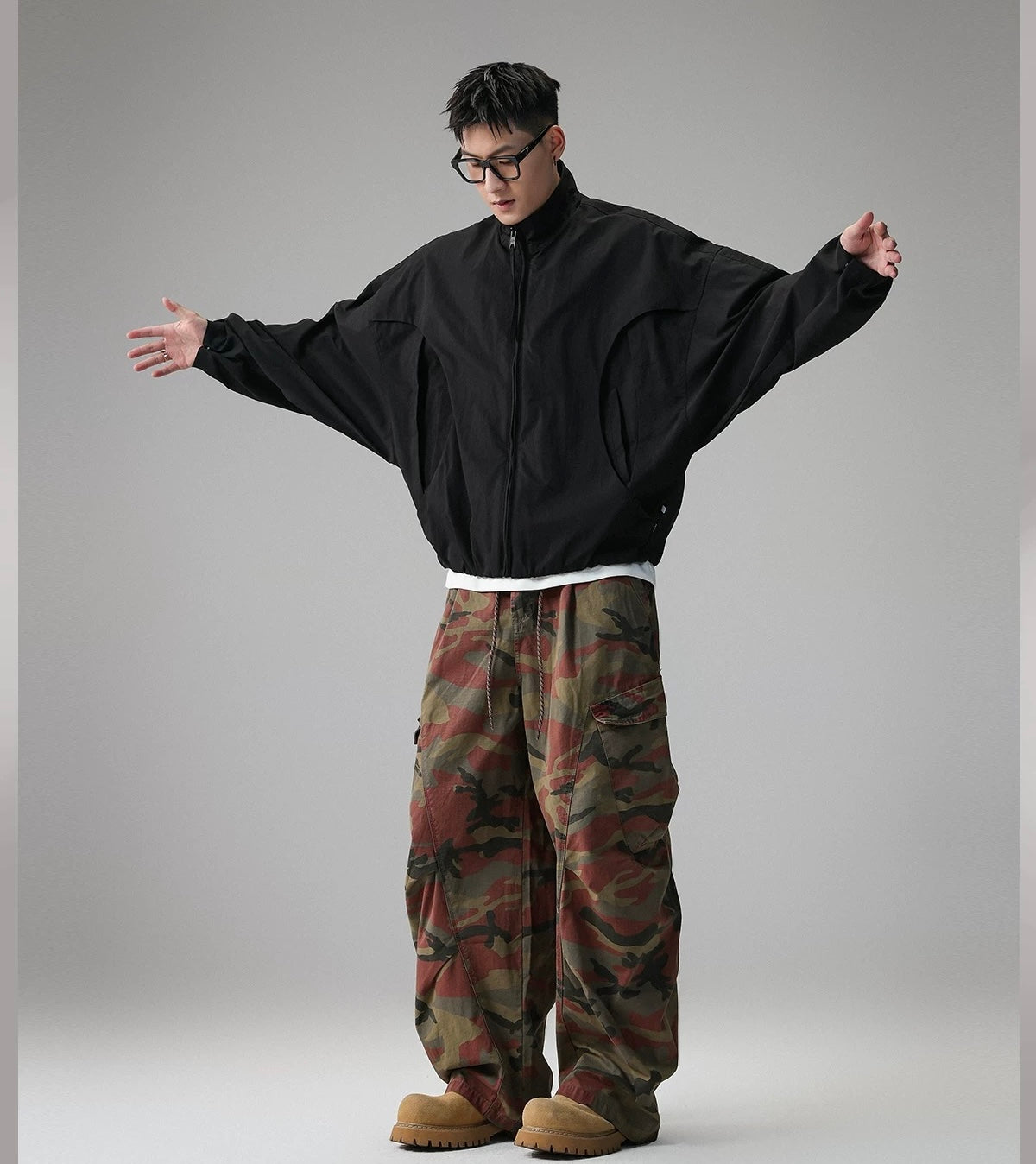 American Stand-Collar Jacket – Vintage Minimalist Streetwear Outerwear T0025