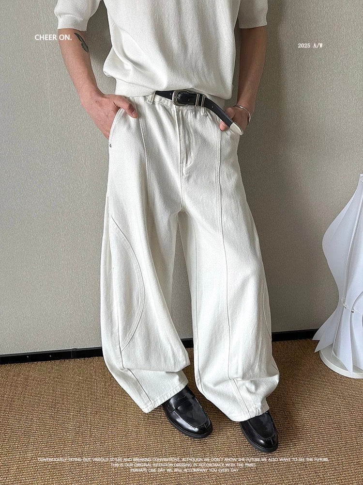 American Structural Curve Design with Wide-Leg Flare for Streetwear (Unisex) B0106