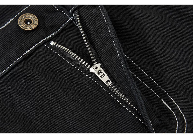 American Curved Wide-Leg Streetwear Trousers B0085