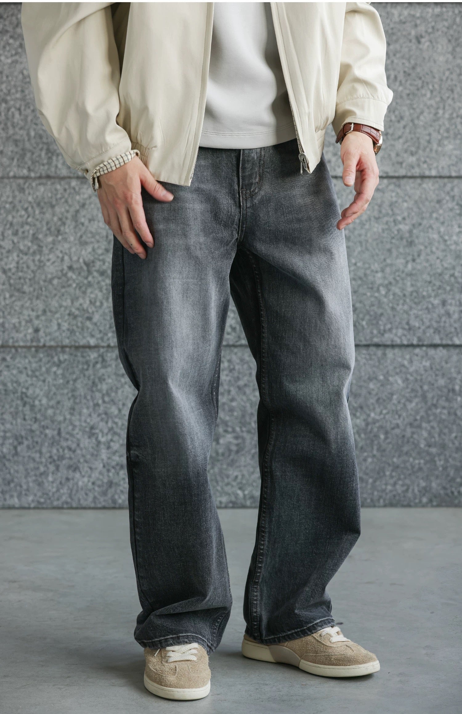 Men’s Retro American Raw Denim Jeans B0033