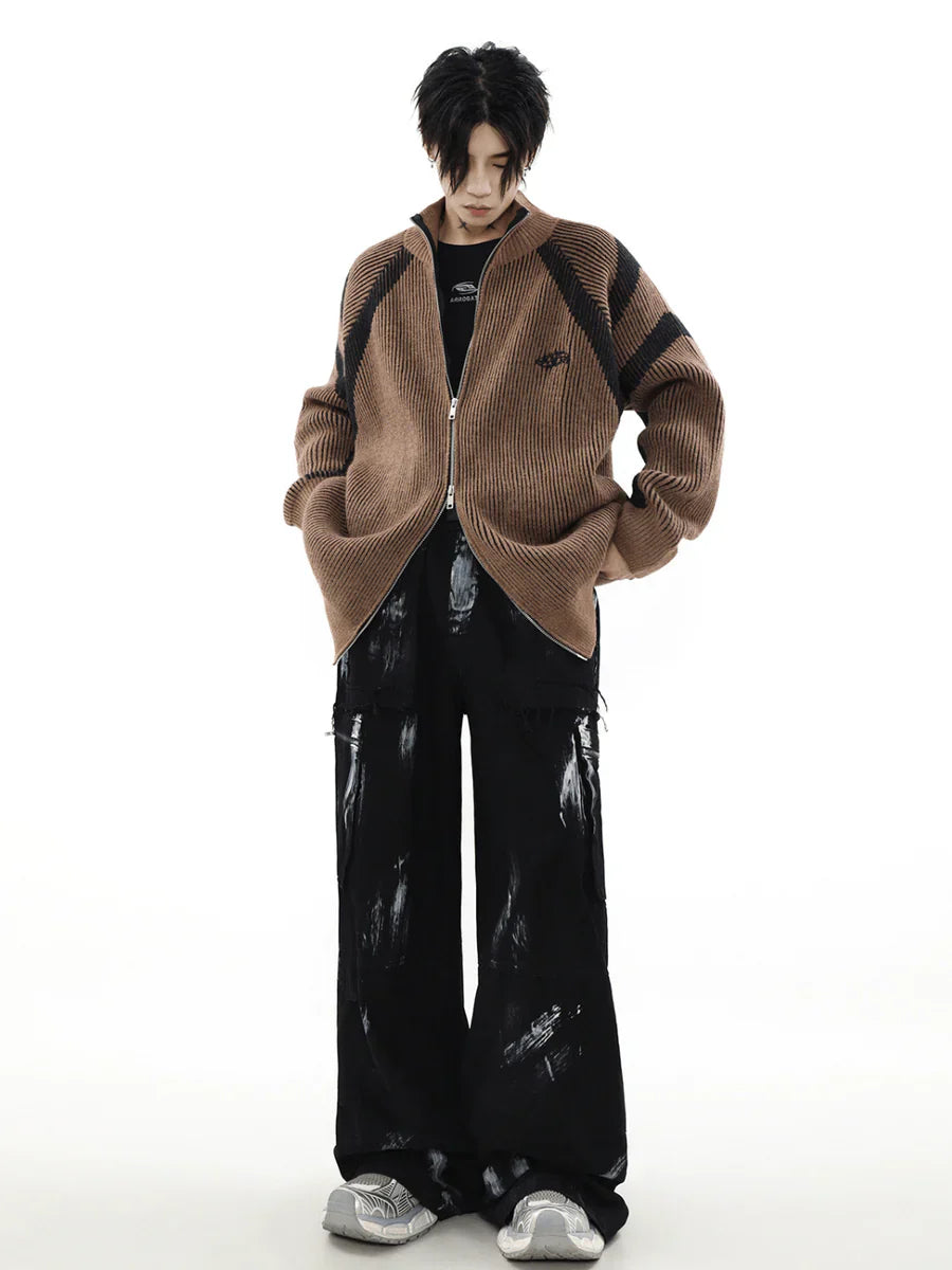 [MRNEARLY] STRIPED TURTLENECK SWEATER S0186