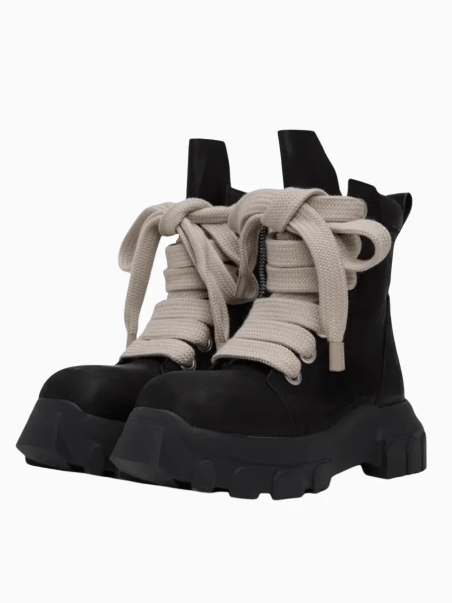 BRITISH STYLE ZIPPER SUEDE SHOES S060