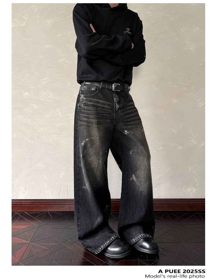 Men’s American Vintage Wide-Leg Denim Jeans B0020