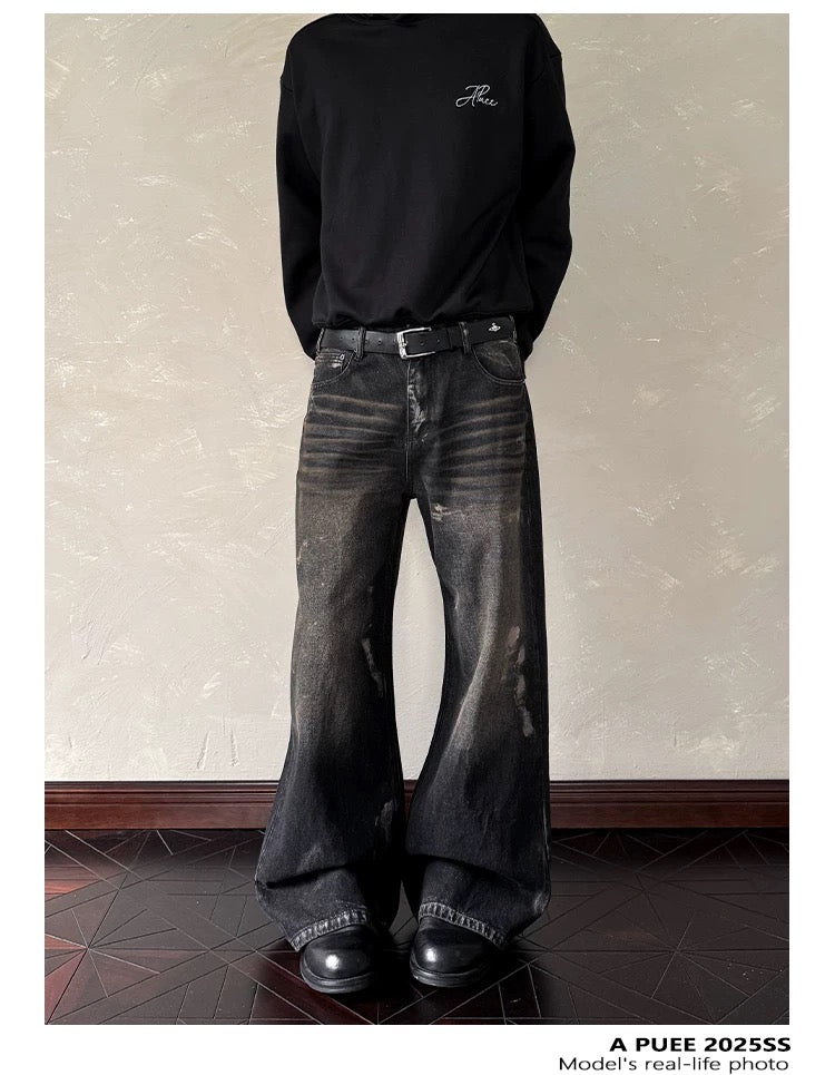 Men’s American Vintage Wide-Leg Denim Jeans B0020