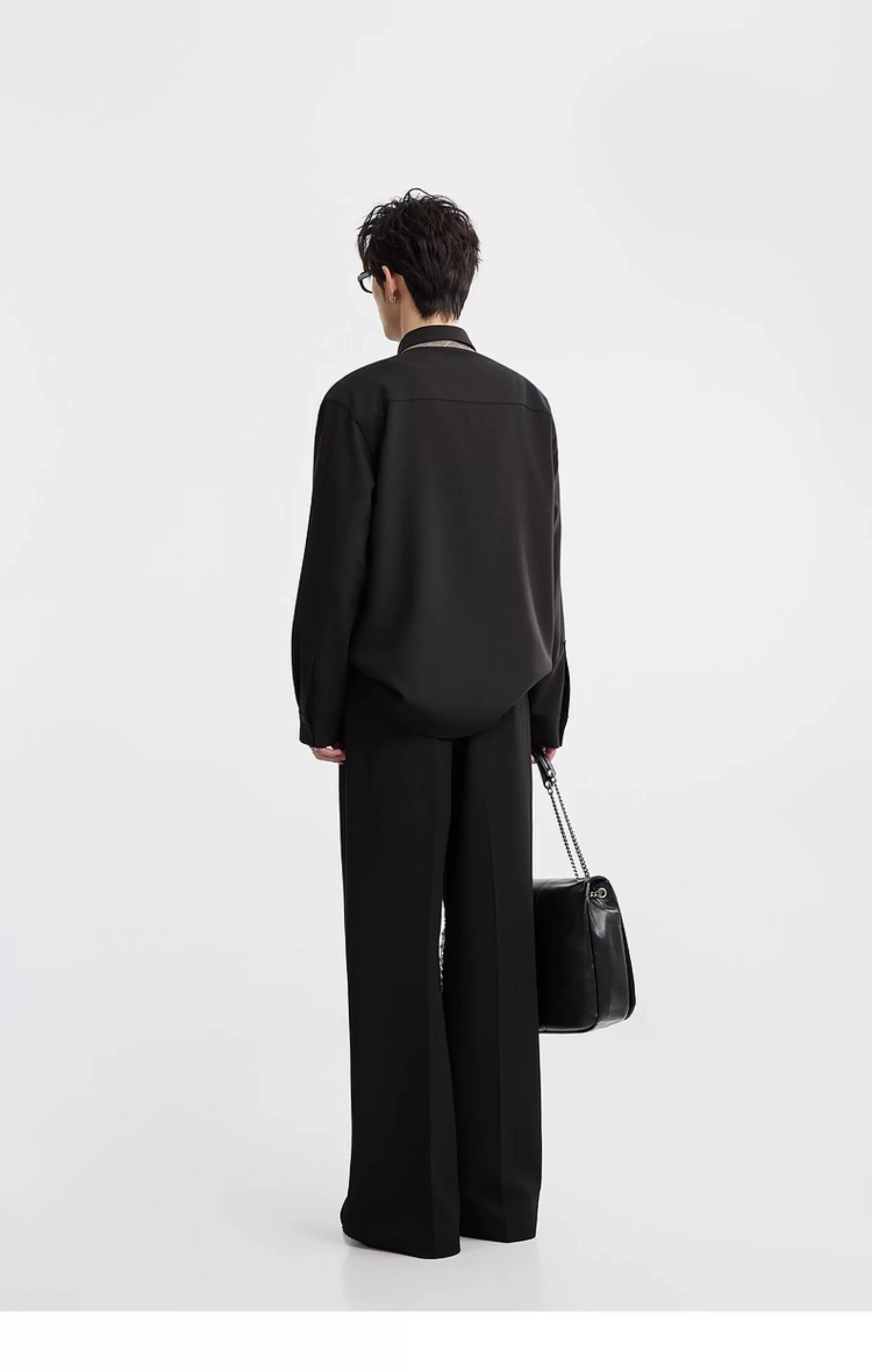 3-in-1 しわ防止＆カラーブロックシャツ - メンズ 秋冬 サーマル 長袖 トップス T0044