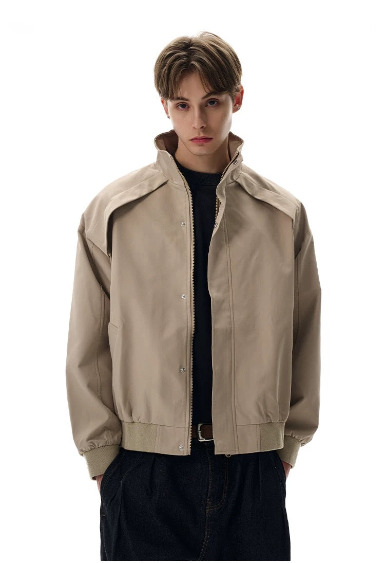 Chaqueta deconstruida de corte limpio para hombre – American Retro Oversize Street Outerwear T0139