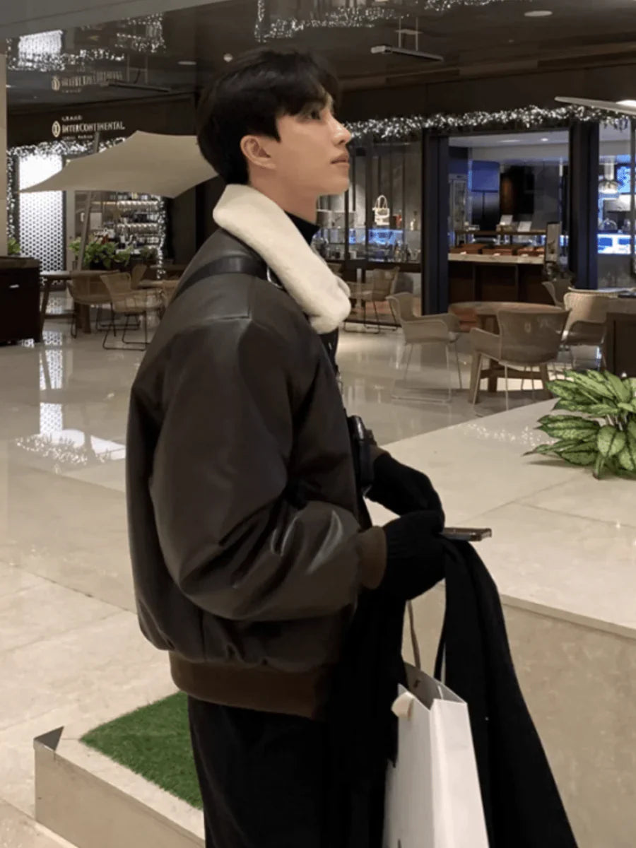 KOREAN LAMB WOOL COTTON COAT JACKET T0106