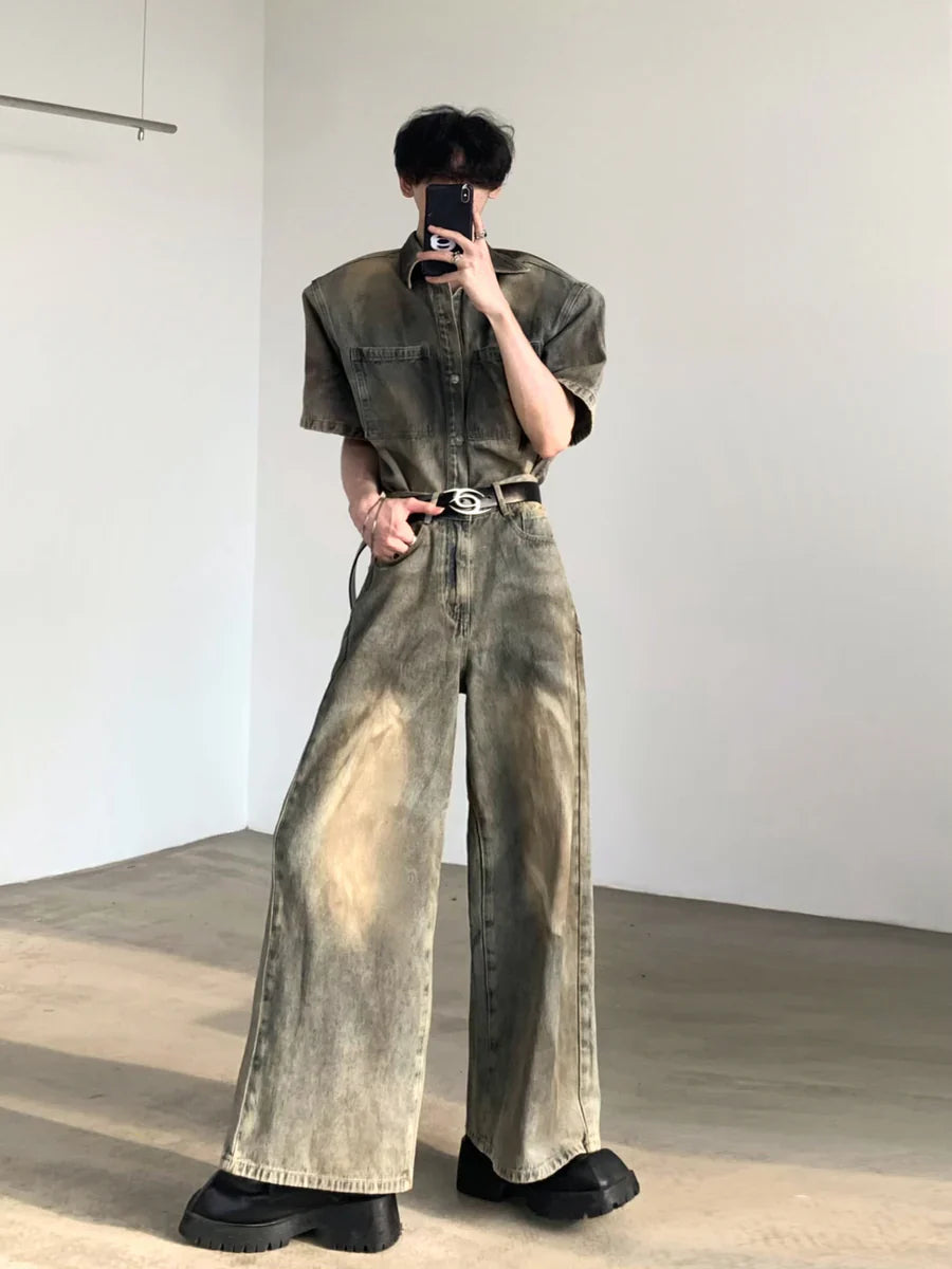 WASHED VINTAGE DENIM TOPS + BOTTOMS S0060