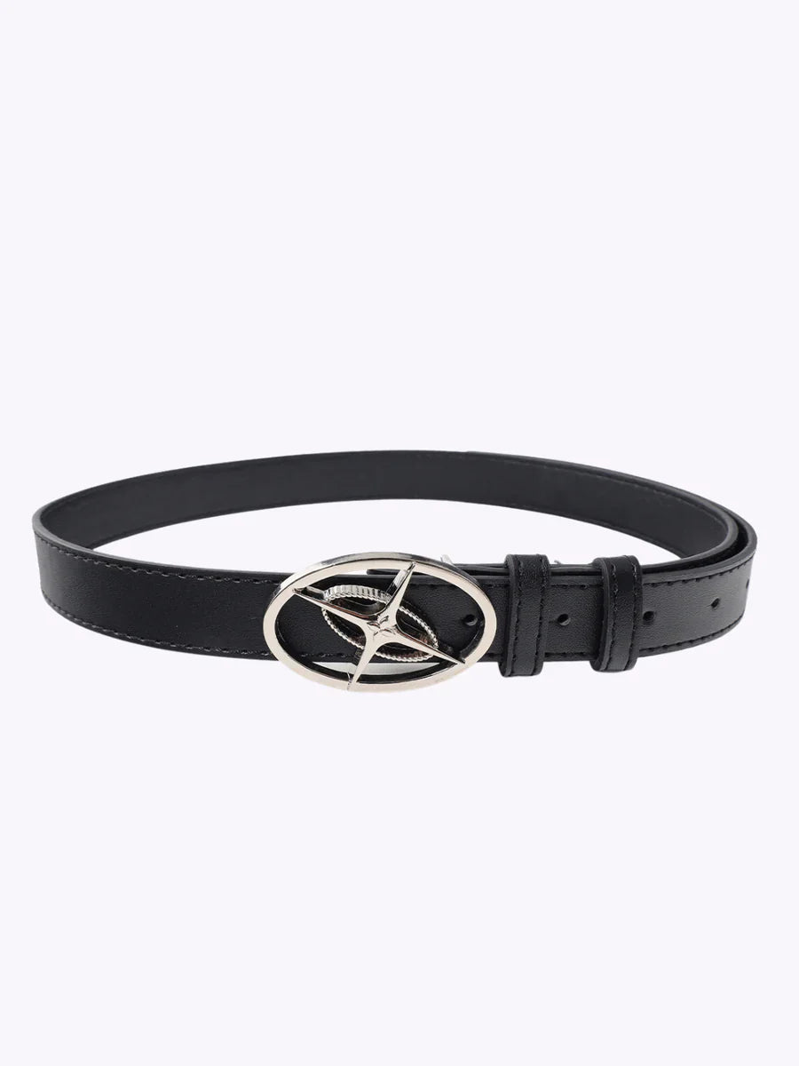 METAL BLACK TRENDY ADVANCED DESIGN SENSE BELT A0053