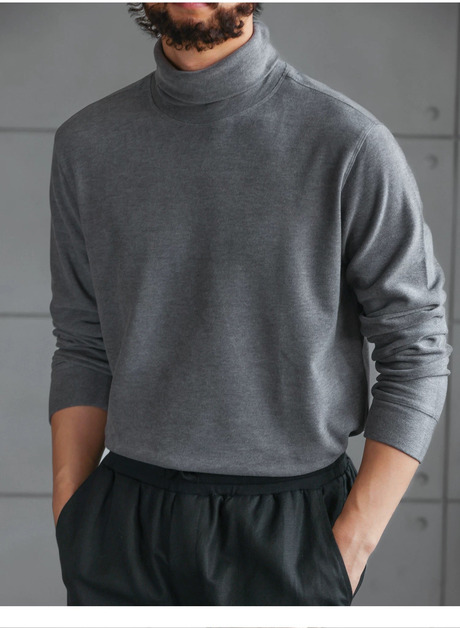 Men’s High Collar Long-Sleeve Tee S0020