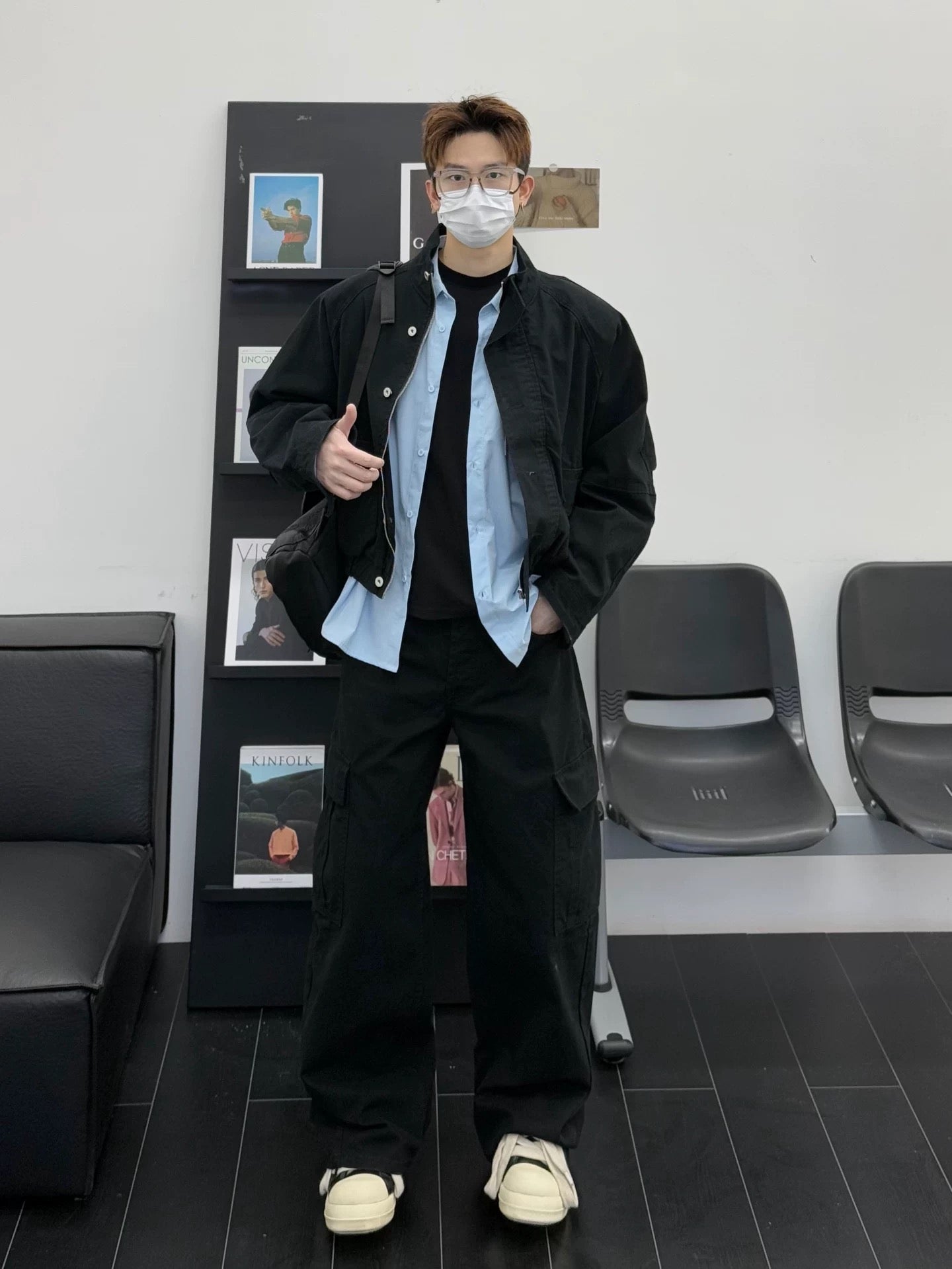 Men’s Short Utility Stand Collar Jacket – Vintage Workwear Streetwear Outerwear T0048